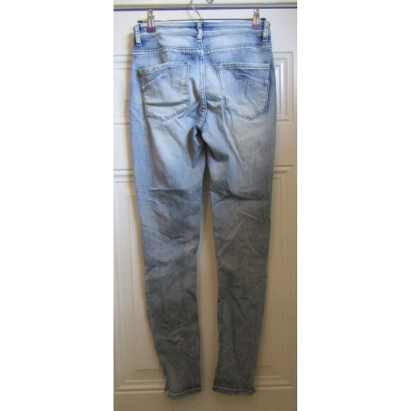 Ban Jara Jeans Skinny Leg Patches Distressed Denim Womens Size 27 6 - Picture 3 of 12